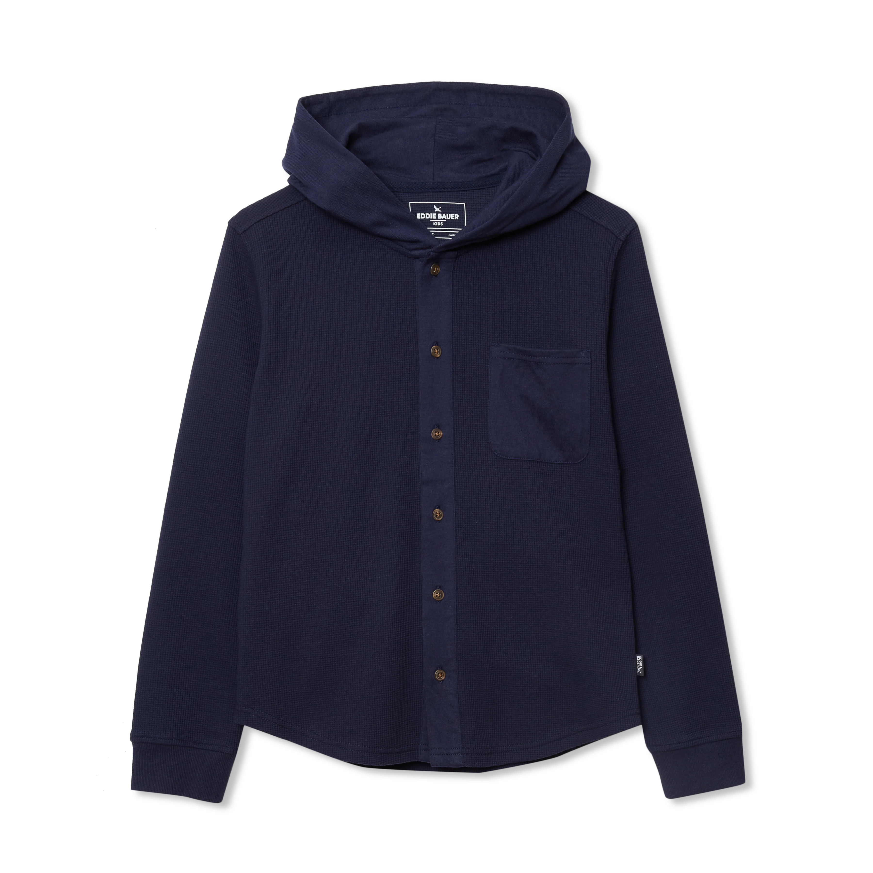 Boys Basin Thermal Hooded Button Down - Image 3
