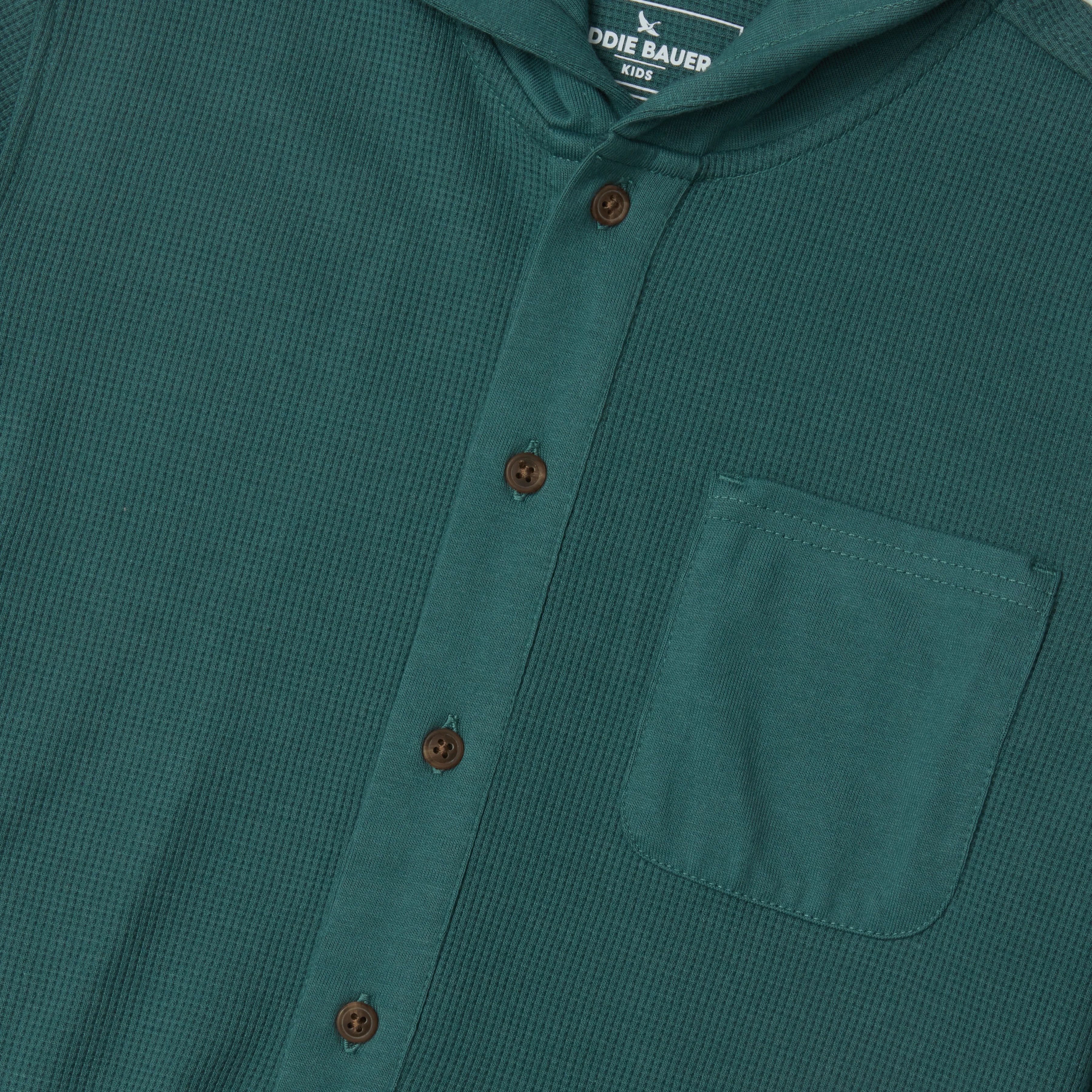 Boys Basin Thermal Hooded Button Down - Image 6