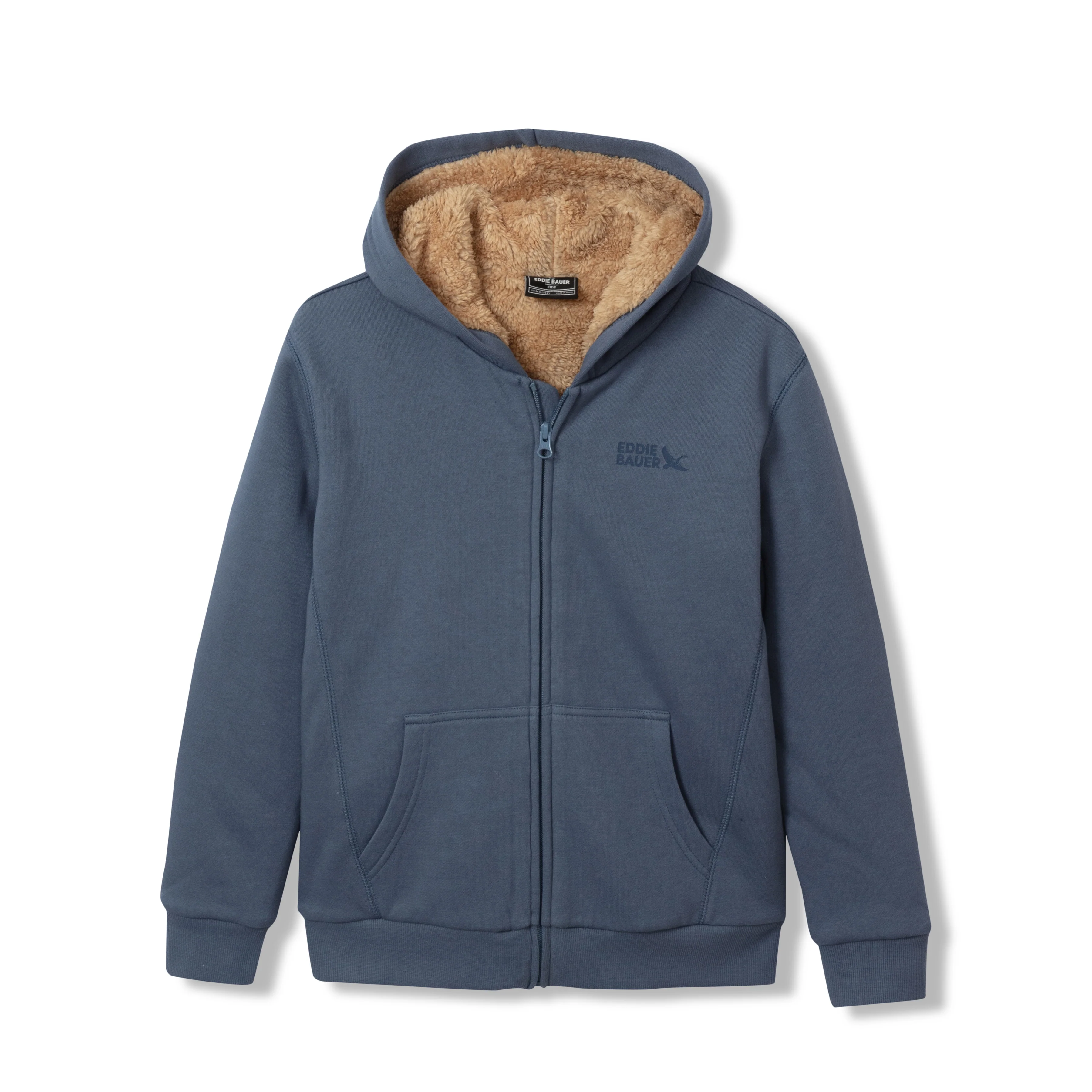 Boys Camp Fleece Faux Shearling Hoodie - Image 4