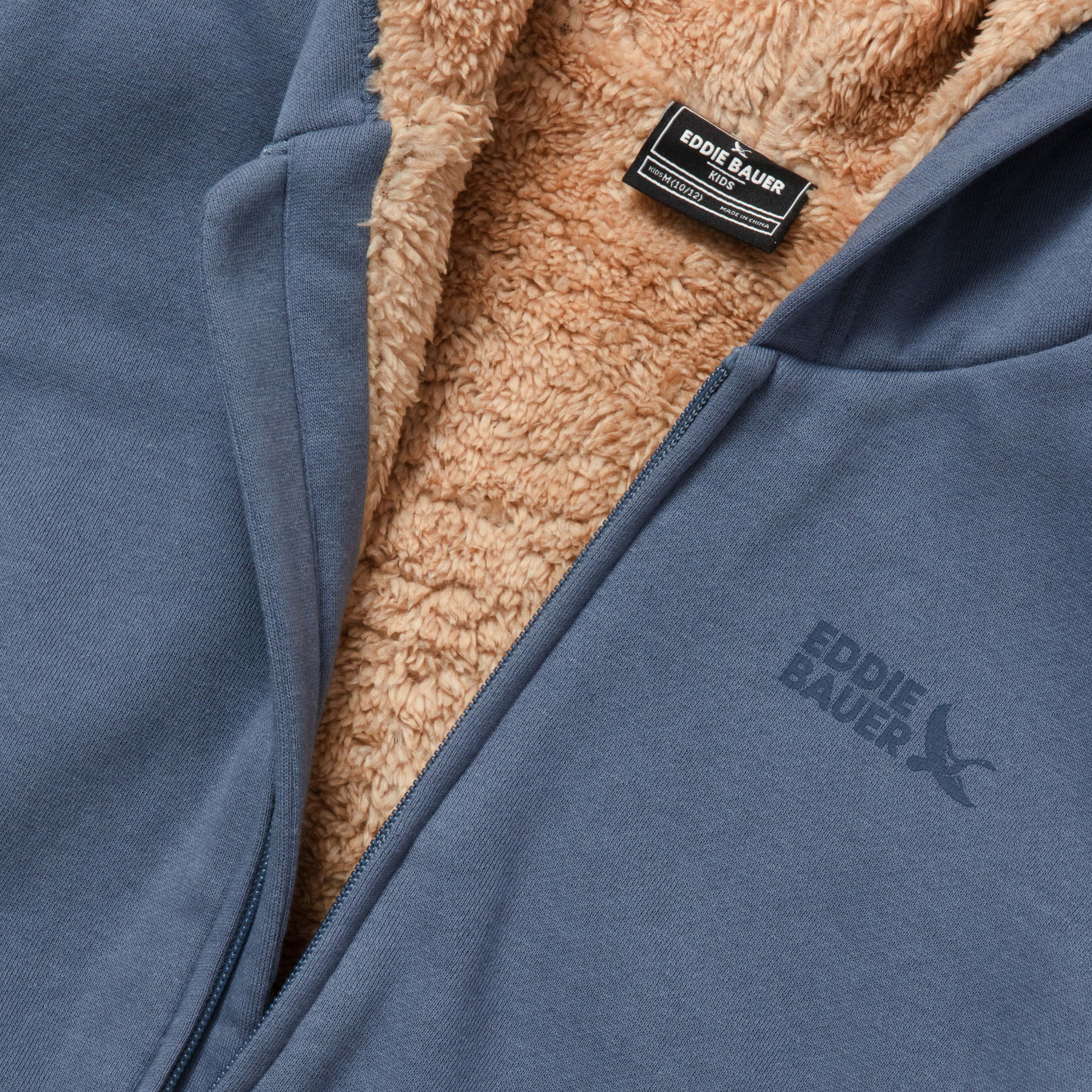 Boys Camp Fleece Faux Shearling Hoodie - Image 6