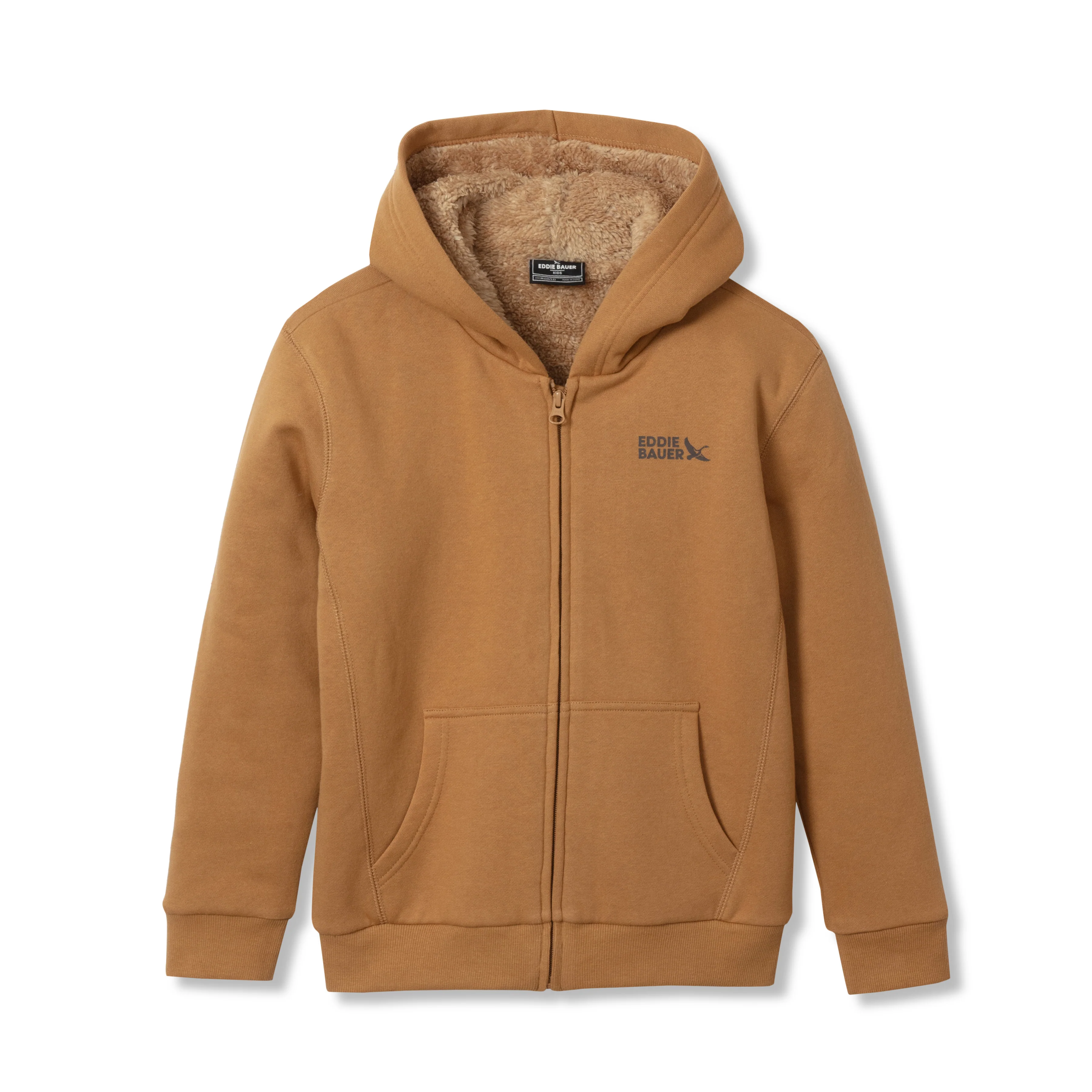 Boys Camp Fleece Faux Shearling Hoodie - Image 7