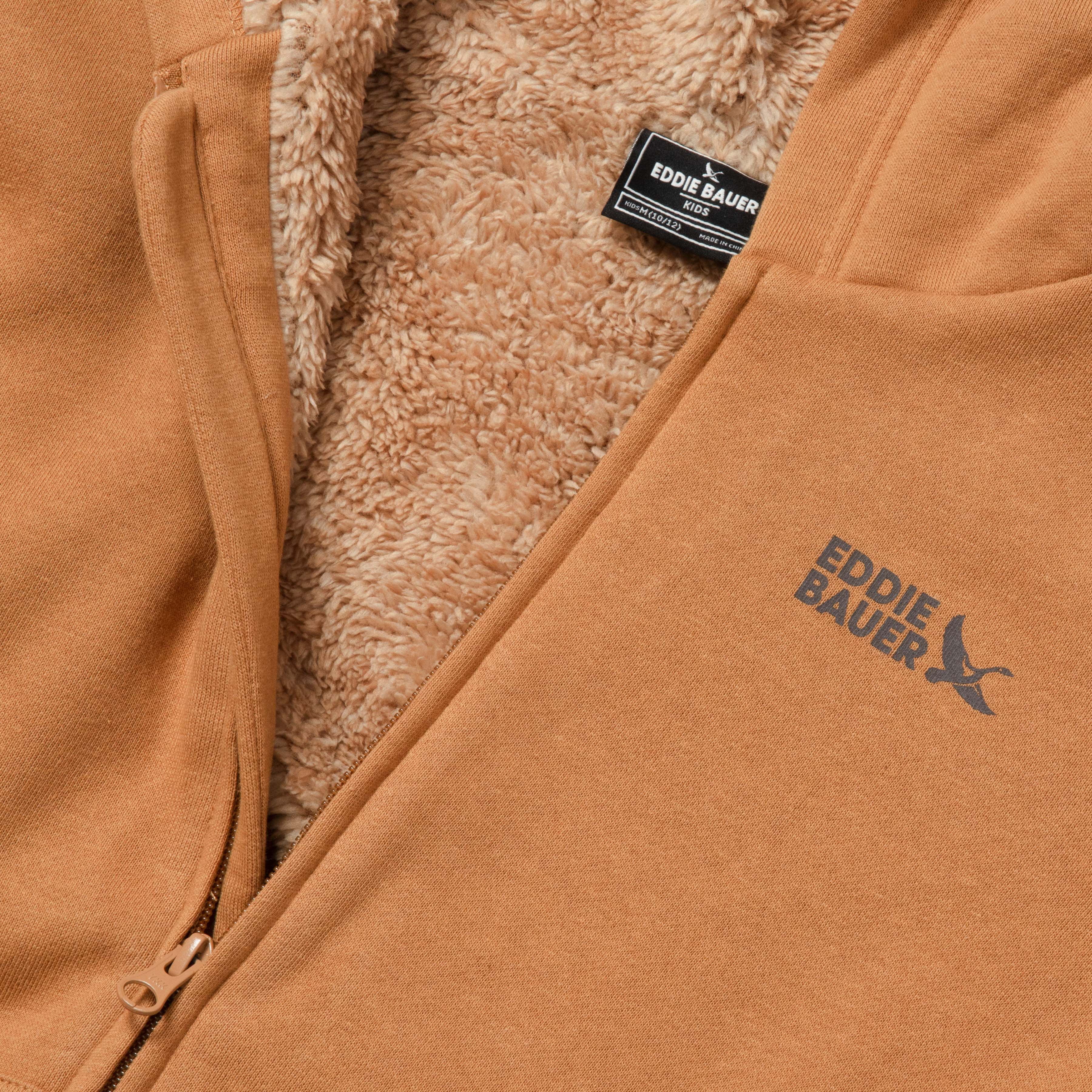 Boys Camp Fleece Faux Shearling Hoodie - Image 9
