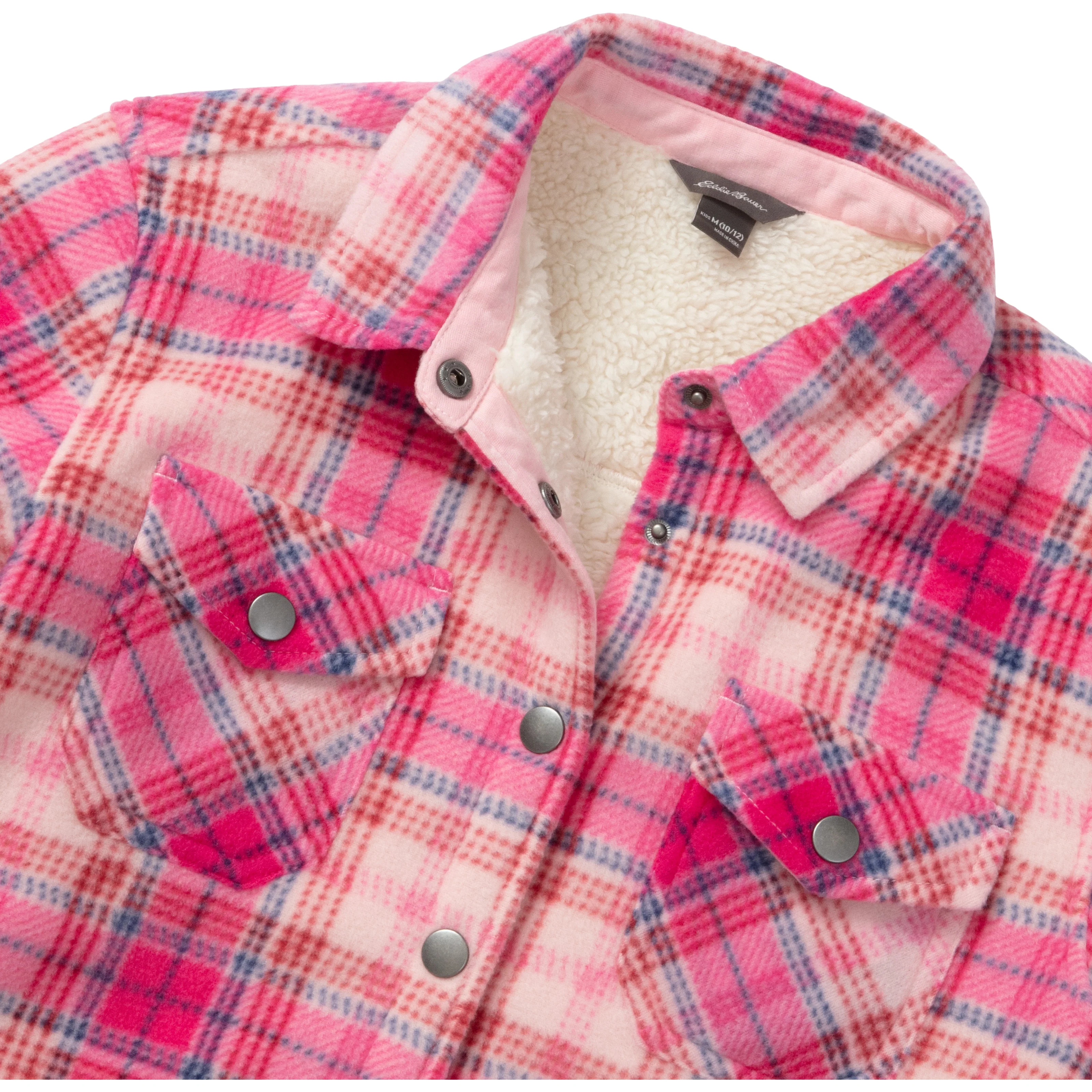 Girls Faux Shearling Shirt Jacket - Image 12