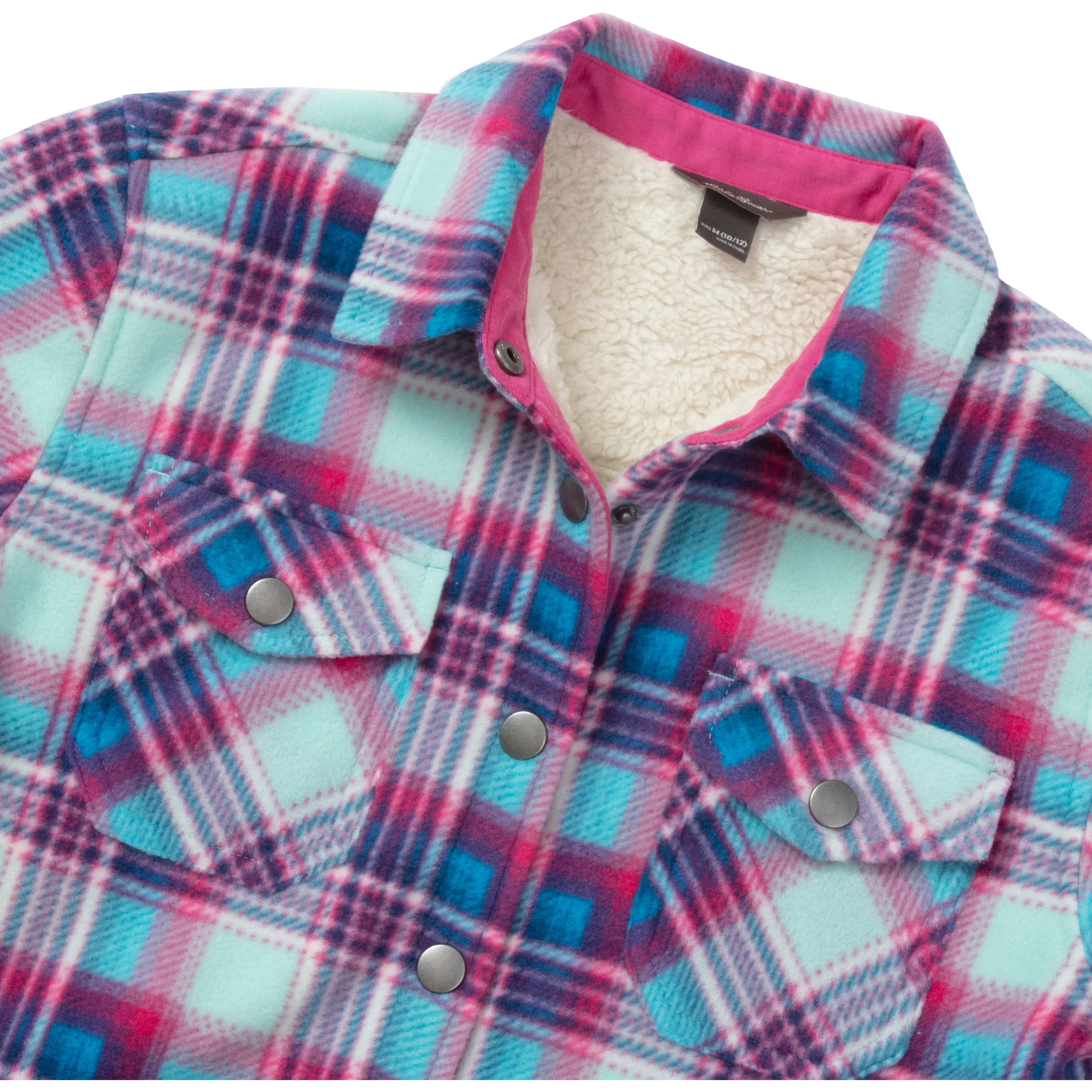 Girls Faux Shearling Shirt Jacket - Image 3