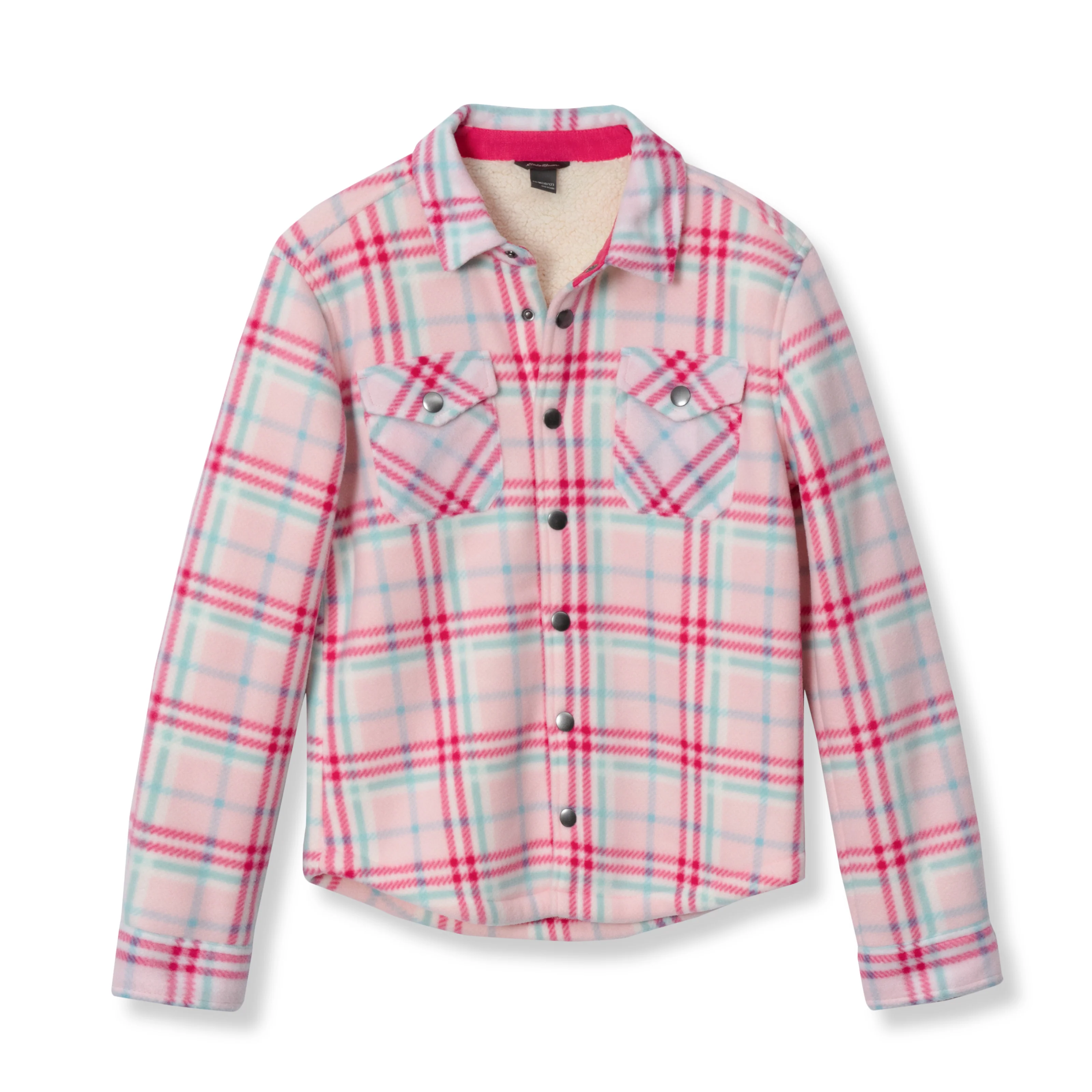 Girls Faux Shearling Shirt Jacket - Image 4