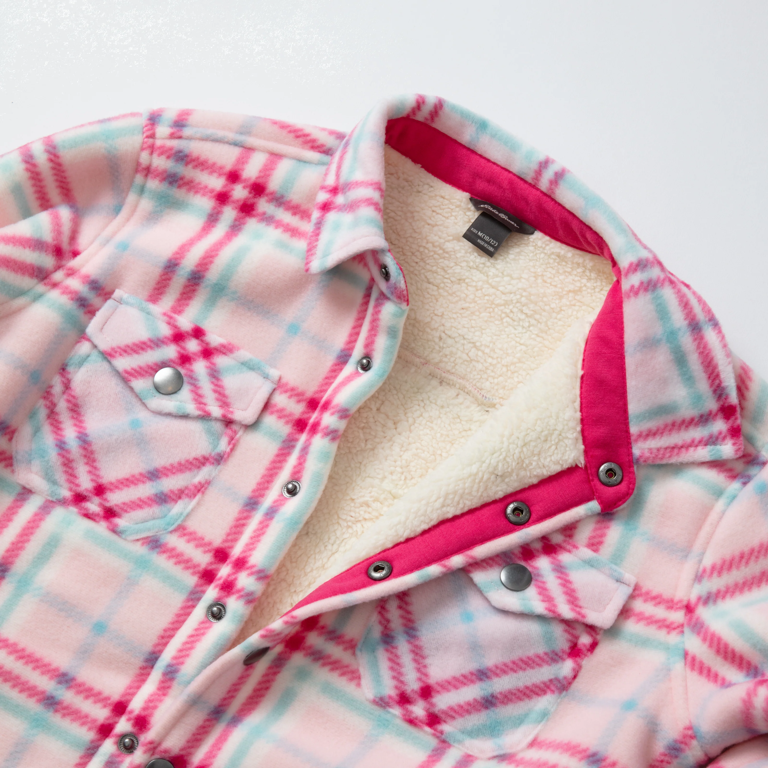Girls Faux Shearling Shirt Jacket - Image 6