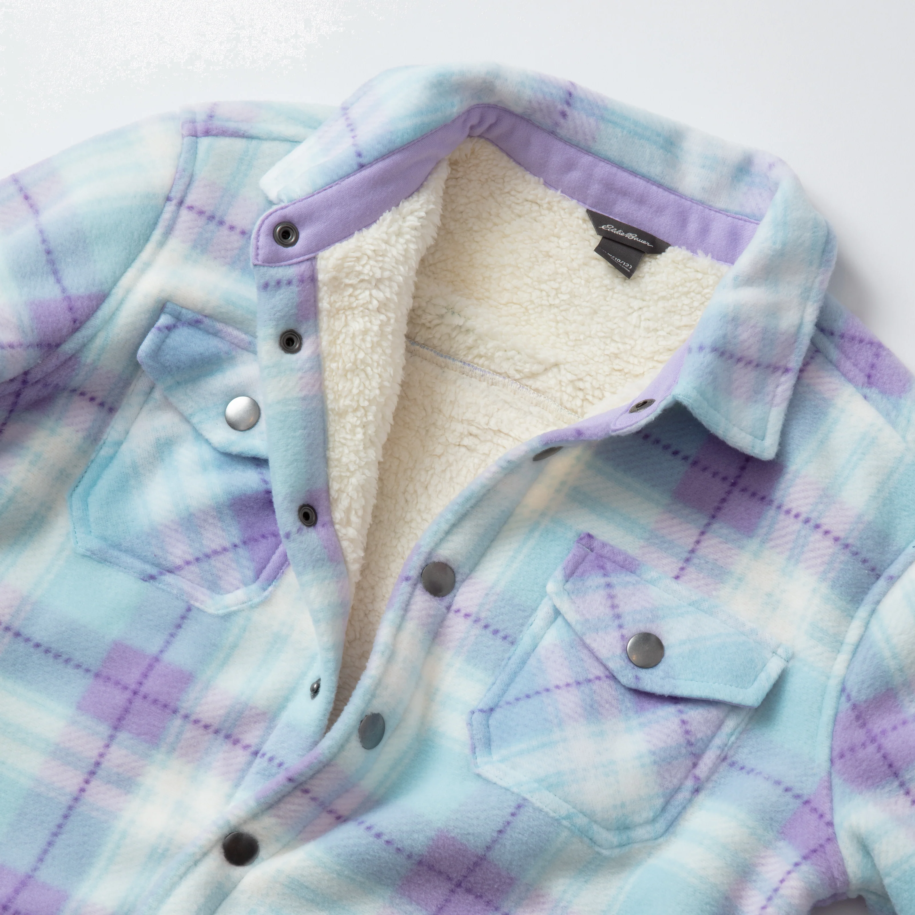 Girls Faux Shearling Shirt Jacket - Image 9