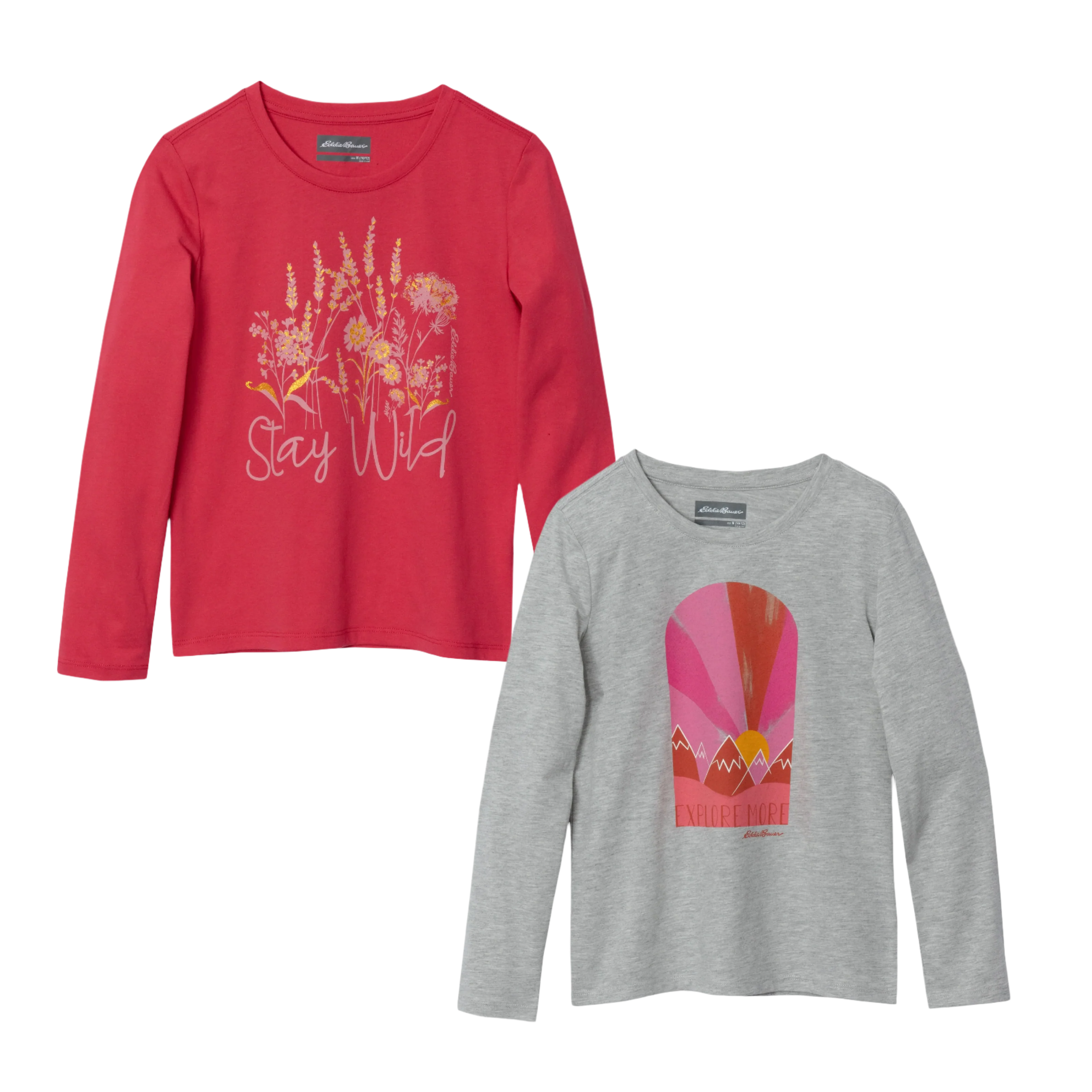 Girls Graphic Long-Sleeve T-Shirt - 2 Pack - Image 3