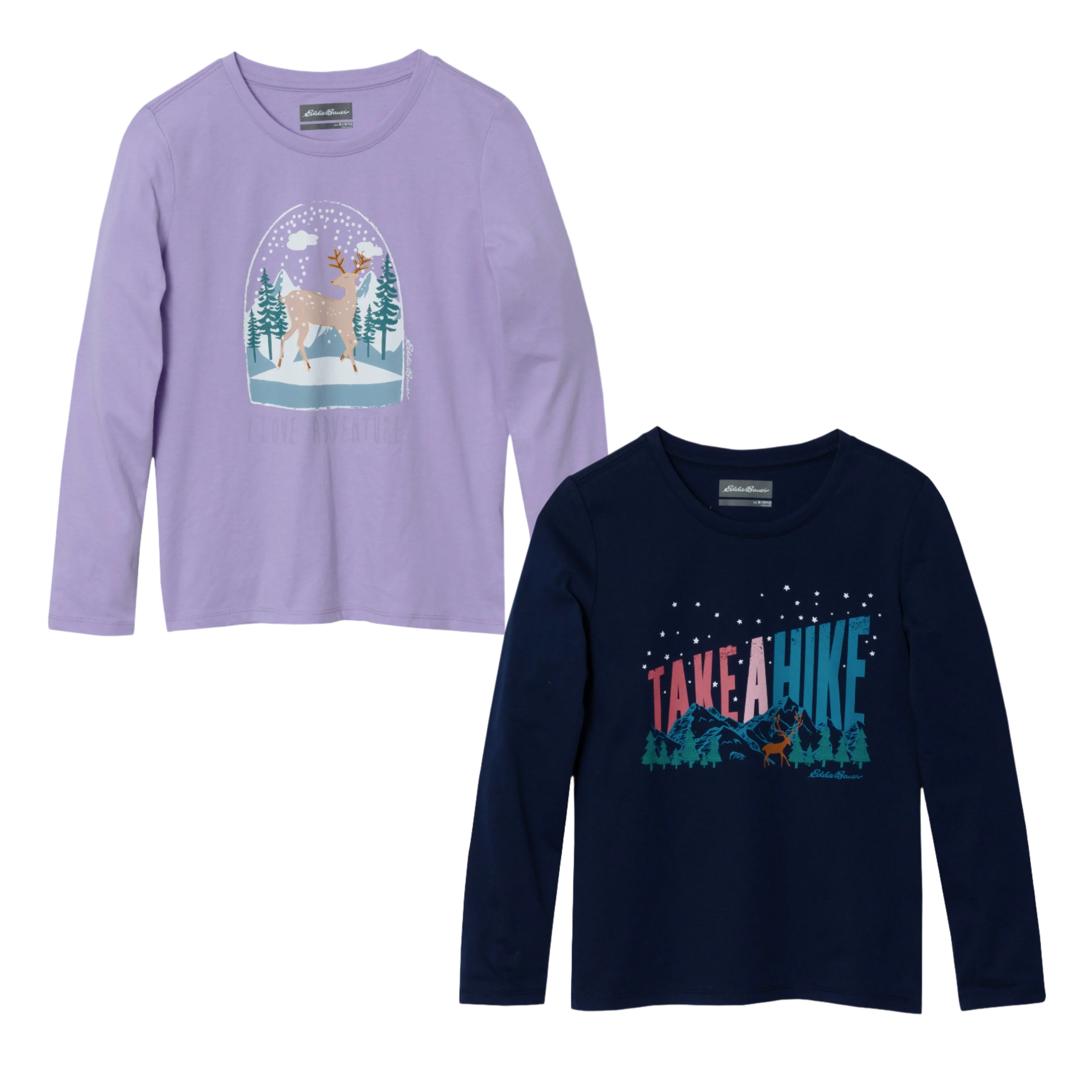 Girls Graphic Long-Sleeve T-Shirt - 2 Pack - Image 4
