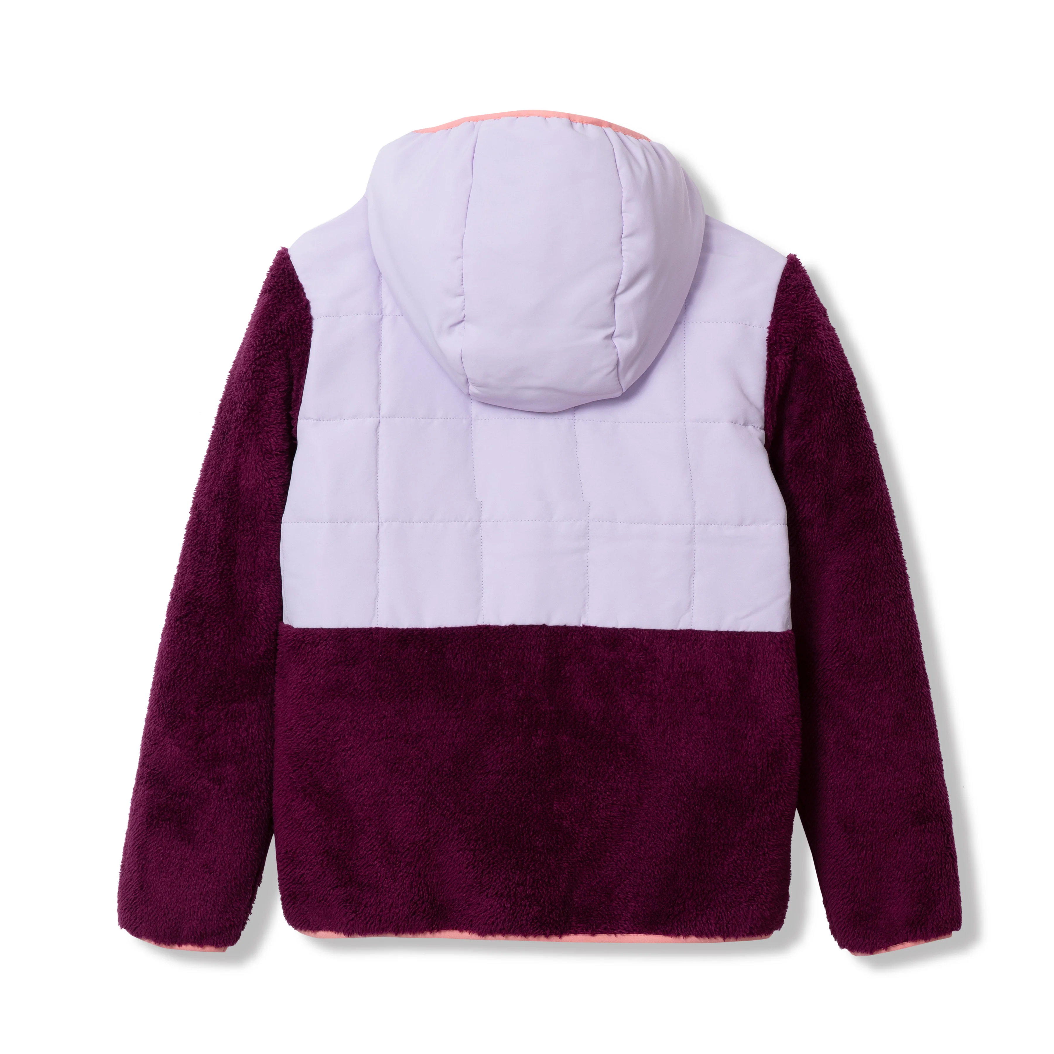 Kids Fleece Mixed Media Hooded Jacket - Image 5
