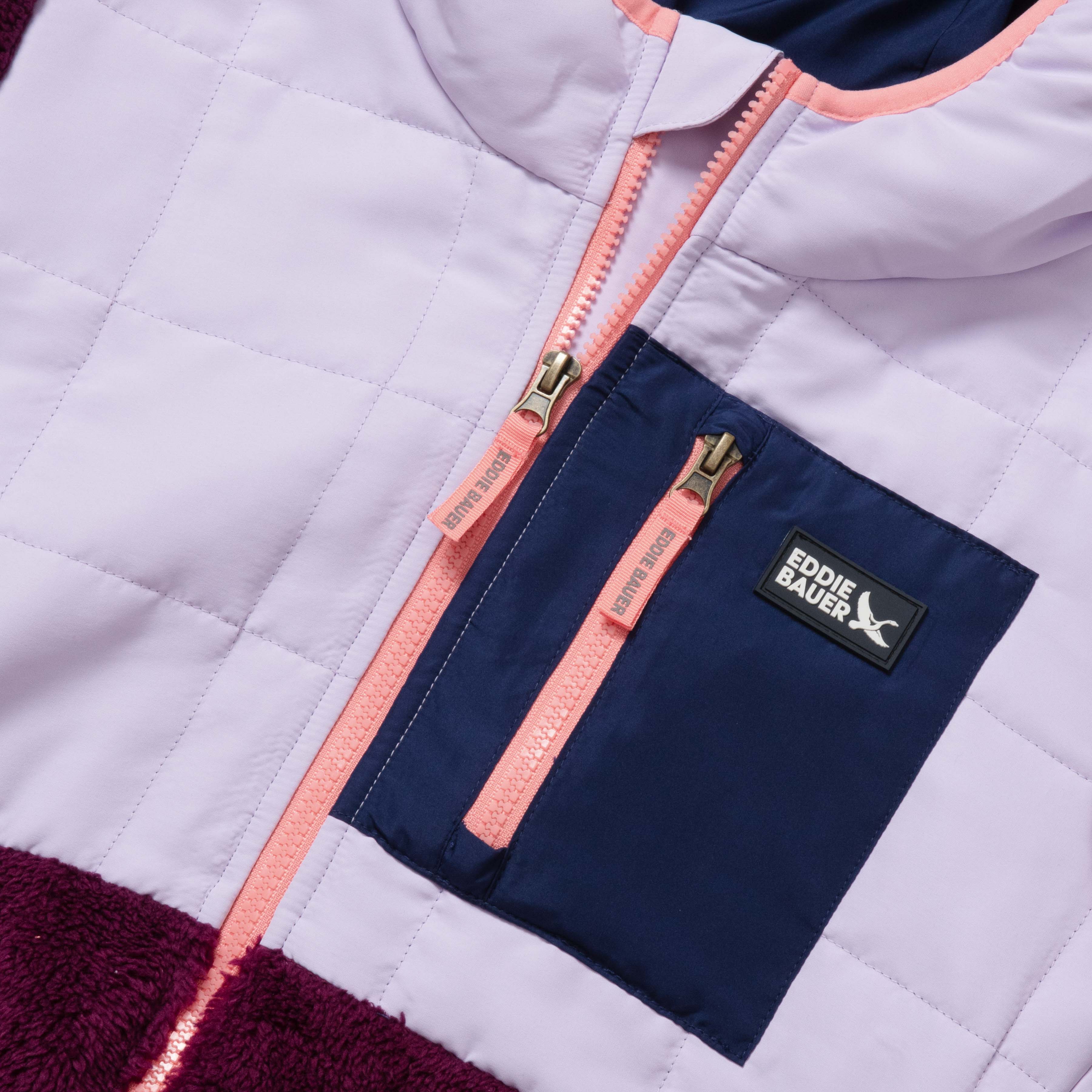 Kids Fleece Mixed Media Hooded Jacket - Image 6