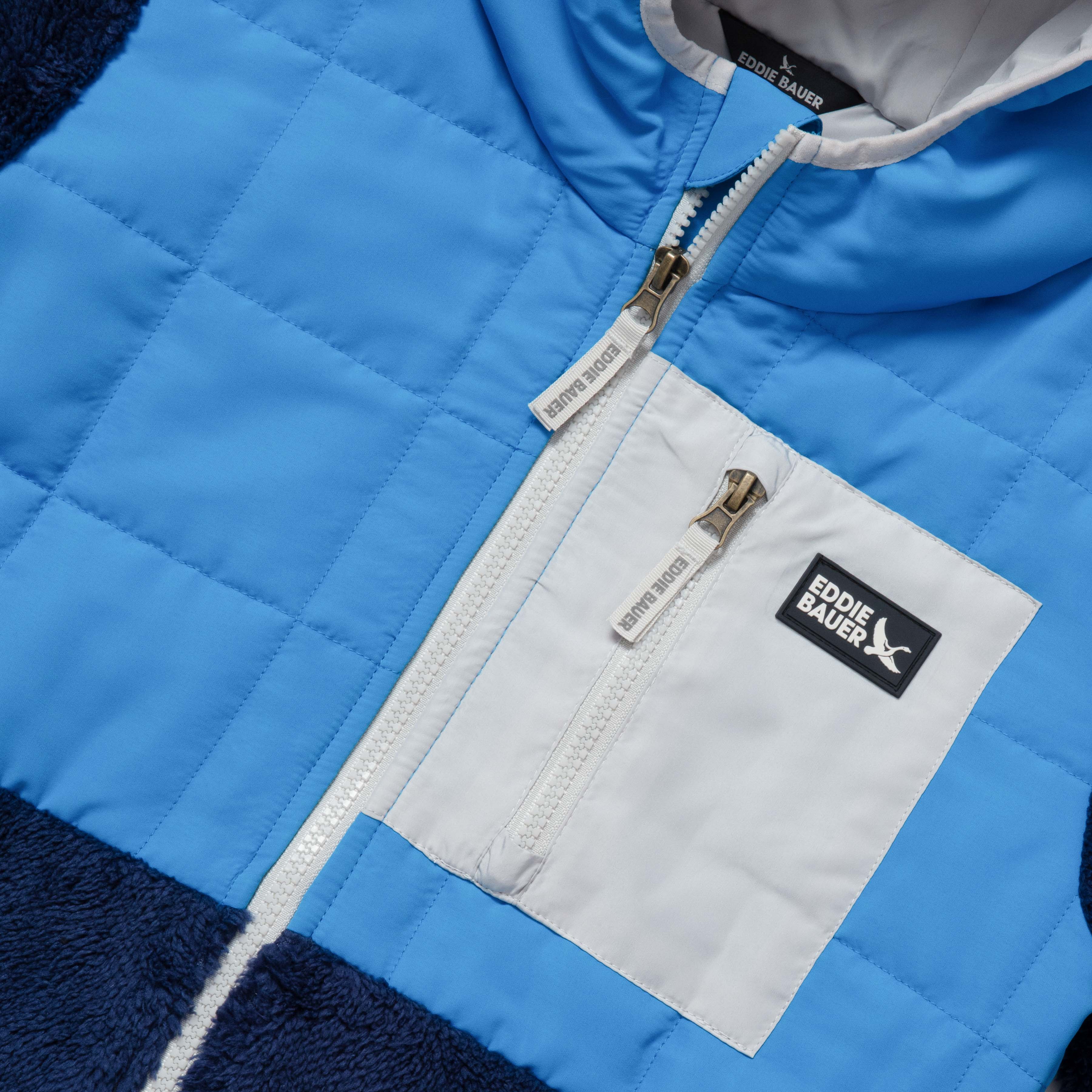 Kids Fleece Mixed Media Hooded Jacket - Image 9