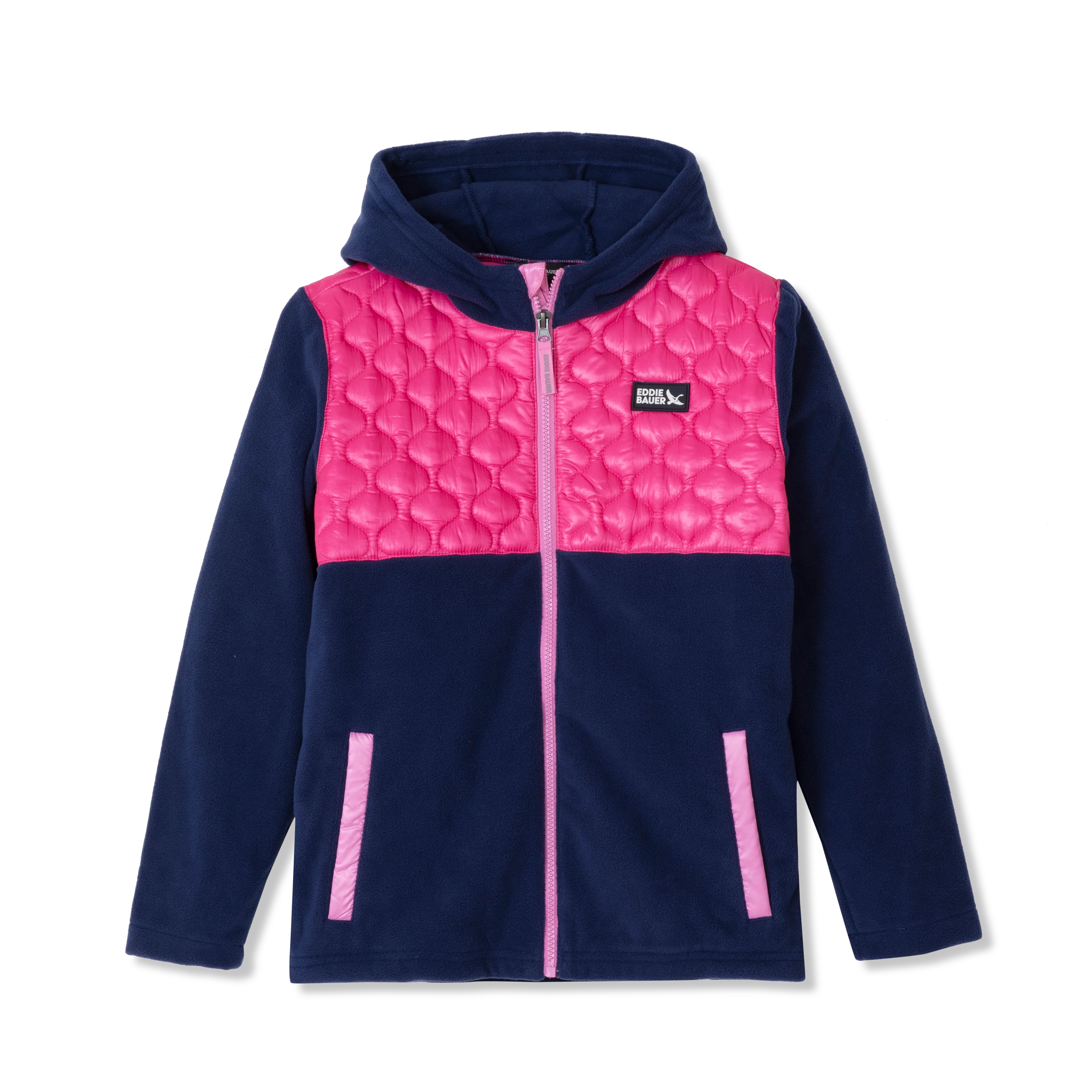 Kids Quest Fleece Mixed Media Hooded Jacket - Image 3