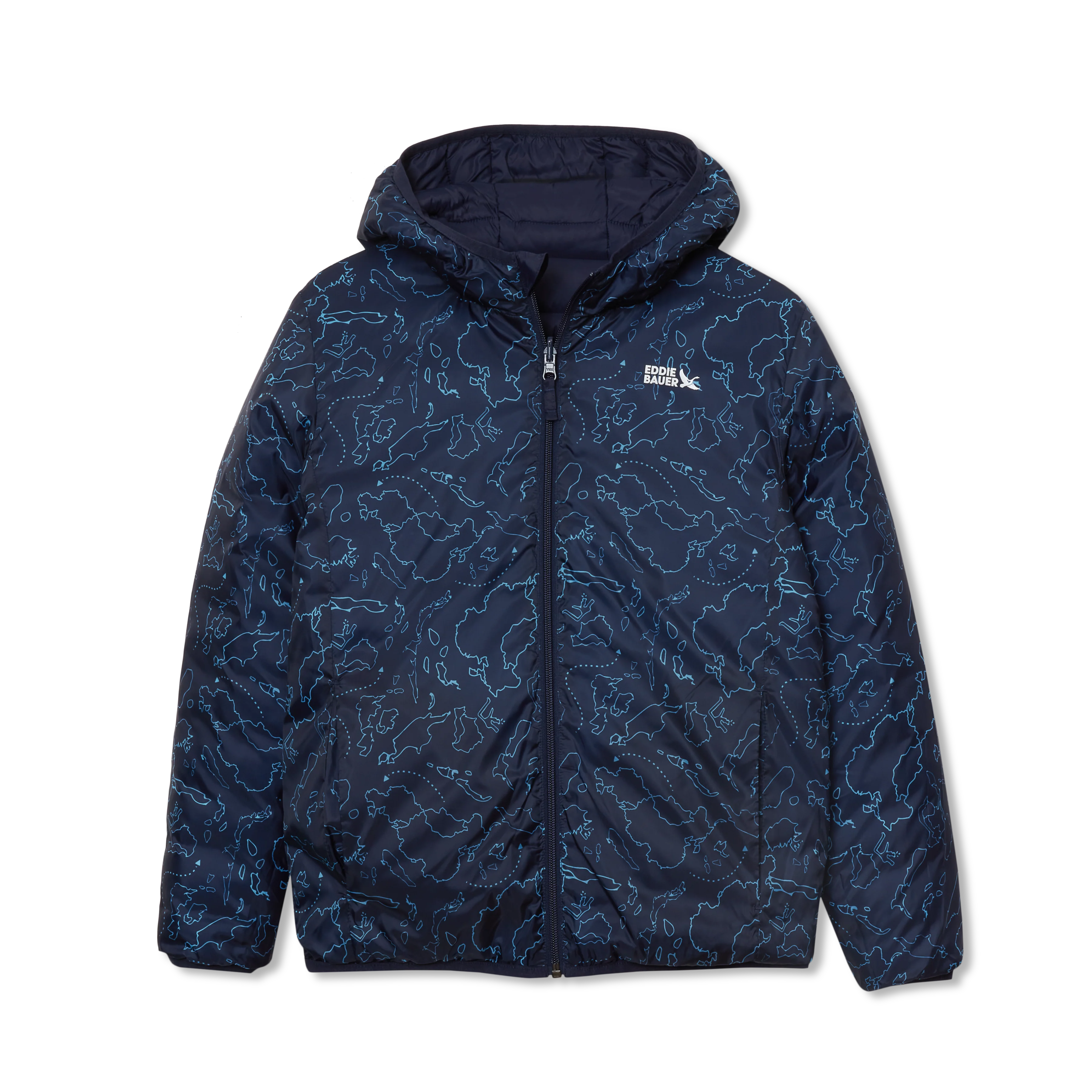 Kids Reversible Cirruslite Down Hooded Jacket - Image 29